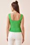 Women's Large Size Square Collar Thick Strap Sleeveless Blouse Athlete Fine Knitwear - 5