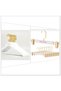 White Wooden Clothes and Trousers Hanger with Gold American Hooks 24+24 Pieces Special Set -hanger Palace -