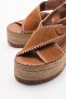 Bellezza Brown Suede Genuine Leather Women's Sandals - 5