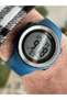 Brand Water Resist, Alarm, Illuminated, Blue Silicone Band Sports Men's Wristwatch - 2