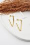 Women's 316l Stainless Steel Basic Geometric 4 Cm V Model Earrings