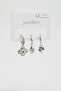 Women's Zircon Stone Clover Figured 3-Piece Earring Set - 2