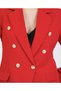 Women's Blazer Jacket Belted Trousers Set Red - 6