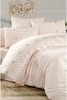 100% Cotton Satin Embroidered Duvet Cover Set - Double Size // 6 Pieces / Elegant Dowry Set, Luxury
