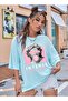 Women's Feelings Printed Oversize T-shirt - 5