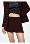 Houndstooth Patterned Mini Skirt