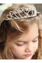 Luxury Metal Silver Crystal Motif Jewelled Princess Queen Bridal Birthday Crown Special Day Children's Crown No1 - 3