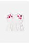 Girl's Short Sleeve T-shirt White/fuchsia 3059 - 3