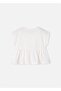 Girl's Short Sleeve T-shirt White/fuchsia 3059 - 4