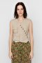 X Sagaza Studio Beige Pocket Detailed Vest TCLSS23YE00001 - 2