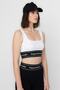 X Sagaza Studio White Supported Recovery Square Collar Sports Bra TCLSS23SS00002 - 3