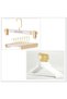 White Wooden Clothes and Trousers Hanger with Gold American Hooks 12+12 Piece Special Set -hanger Palace -