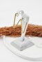 Women's 316l Stainless Steel Basic Geometric 4 Cm V Model Earrings - 2