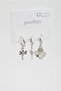 Women's Zircon Stone Cactus Figured 3-Piece Earring Set - 2