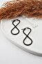 Women's 316l Stainless Steel Basic Geometric 5 Cm Infinity Model Clip Earrings - 2
