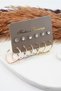 Set of 12 Earrings for Women with 3 Colors Rings and Stones - 2
