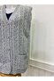 سترة الأم Heptrend Houndstooth Model سميكة محبوكة مع جيوب - 2