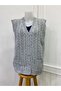 سترة الأم Heptrend Houndstooth Model سميكة محبوكة مع جيوب - 4