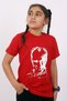 White Red Black Ataturk Printed Children's T-Shirt Girls Boys Unisex Cotton - 7