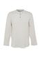 Ekru Relaxed Fit Keten İçerikli Gömlek TMNSS23GO00121 - 8