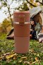 304 Stainless Steel 400 Ml Tea Coffee Cup Thermos with Non-Slip Rubber Locked Lid and Strainer Filter - 3