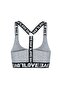 Gray Cotton Love Rubber Ring Detailed Padded Women's Bustier - 3