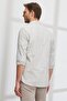 Men's Khaki Slim Fit Narrow Cut Classic Collar 100% Cotton Striped Shirt - 7
