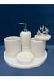 White Marble Bathroom Set 5 Pieces - 3
