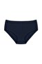 Navy Blue Cotton Ribbed High Waist Large Size Women's Panties