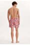 Orange Leaf Printed Regular Fit Men's Swim Shorts Wmbotanic - 4