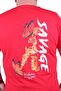 Large Size Crew Neck T-Shirt Savage 23101 Red