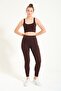 Women's Seamless Knitted Ribbed Thick Strap Ribbed Sports Bustier 9002 - 3