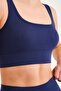 Women's Seamless Knitted Ribbed Thick Strap Ribbed Sports Bustier 9002 - 2