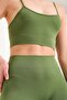 Women's Seamless Knitted Corded Thin Strap Corded Sports Bustier 9003 - 2