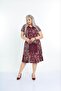 Plus Size Ethnic Pattern Below Knee Cup Model Viscose Dress - 4