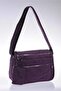 Women's Purple Crinkle Fabric Crossbody Bag 1128 - 2