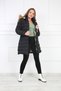 Women's Black Colored Removable Hooded and Fur Puffer Coat. - 2