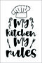Design Mutfak Tablo My Rules 3'lü Ahşap Mdf Tablo - 3