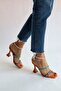 Colorful Satin Stone Detailed Sandals - 7