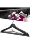 Wooden Look Clothes Hanger Black Clothes Hanger with Swivel Head 36 Pieces - 2