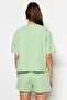 Mint %100 Pamuklu Puantiyeli ve Kalpli Şortlu Örme Pijama Takımı THMSS21PT1485 - 5