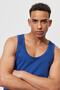 Men's Light Navy Blue Slim Fit Narrow Cut Crew Neck Sports Athlete T-Shirt - 3