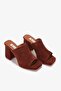 Sonder Tile Genuine Leather Women's Heeled Slippers - 4