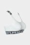 Ecru Cotton Love Rubber Cross Strap Padded Women's Bustier - 2
