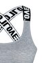Gray Cotton Love Rubber Cross Strap Women's Bustier with Pads - 4