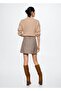 Houndstooth Patterned Mini Skirt - 4