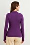 Women's Purple Finger Detailed Bodysuit - 4