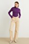 Women's Purple Finger Detailed Bodysuit - 6