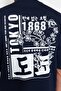 Lacivert Oversize/Geniş Kesim Uzak Doğu Baskılı Kısa Kol %100 Pamuklu T-Shirt TMNSS23TS00170 - 4