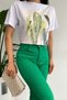 Women's White New Season Printed Cotton T-Shirt - 5